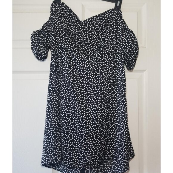 Polka dot Express shirt blouse size 12 - Picture 2 of 6